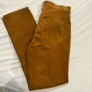 J CREW thin corduroy straight leg pants in golden brandy. Size 25. NWT